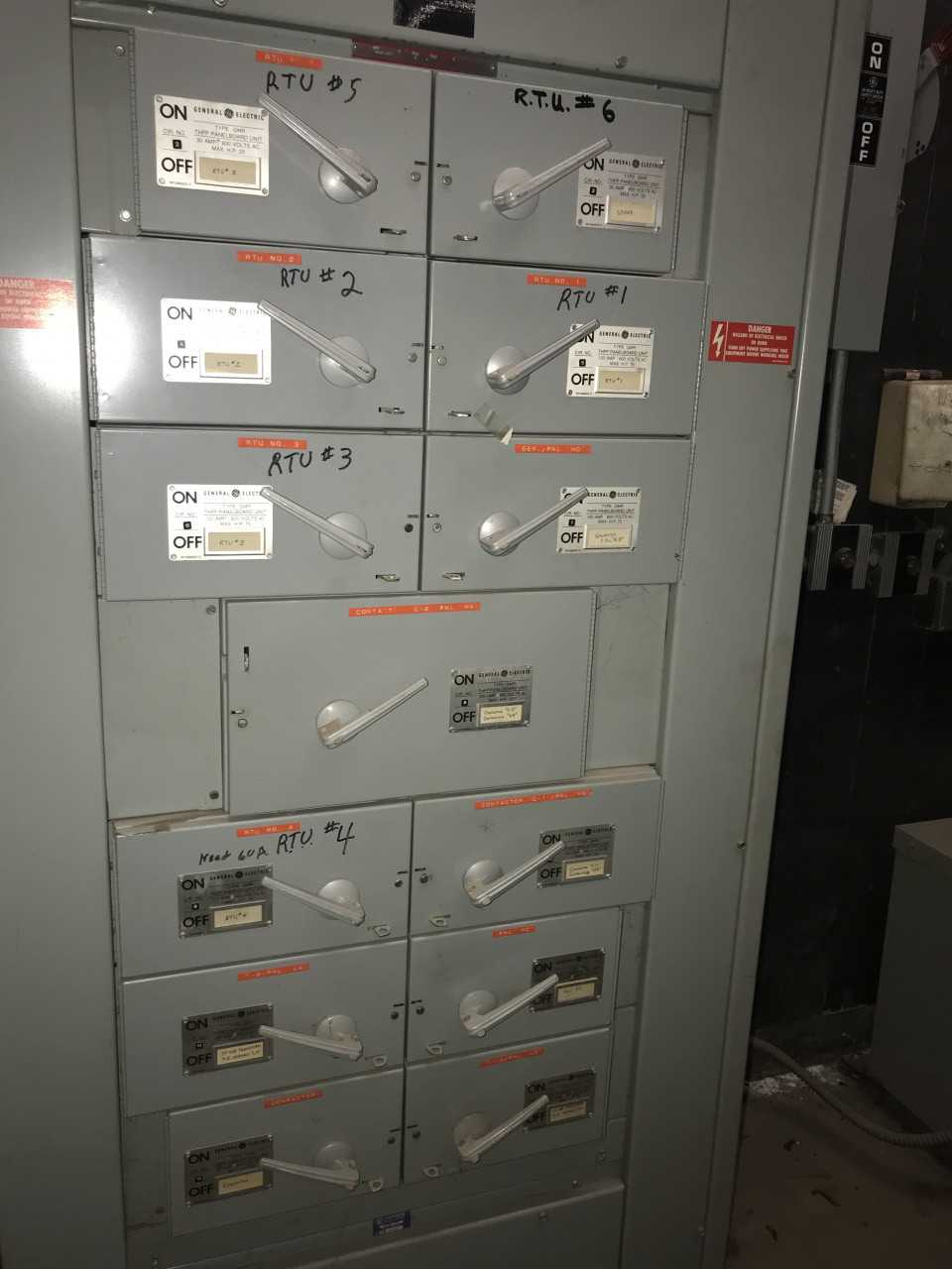 CONTENTS OF ELECTRICAL ROOM - ELECTRICAL COMPONENTS