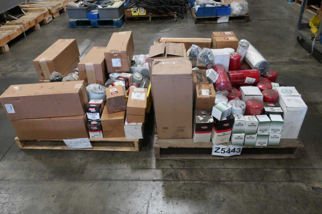 2 PALLETS OF ASSORTED OIL FILTERS BALDWIN SULLAIR HY-PRO - PROCESS EQUIPMENT