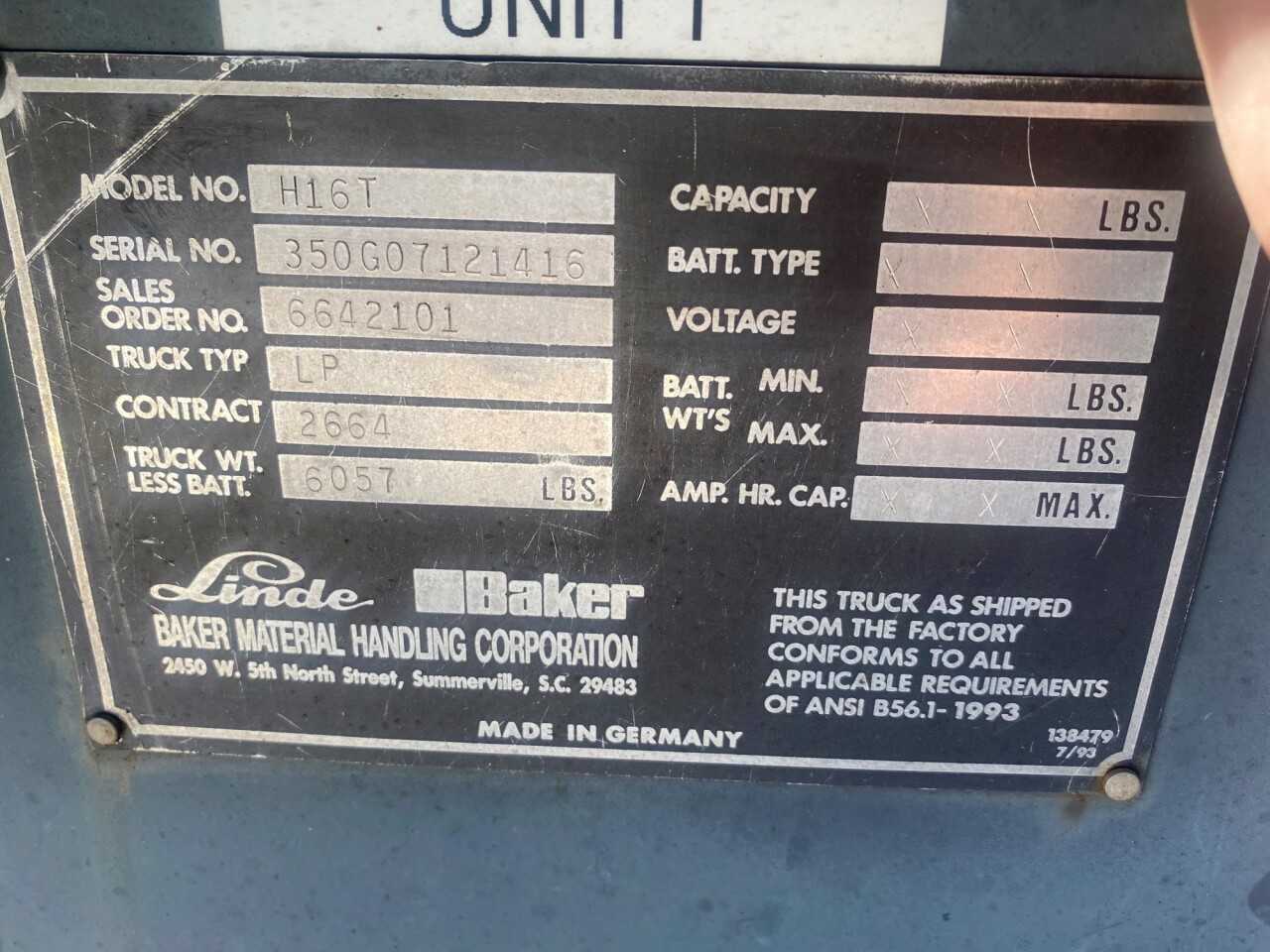 1993 Baker - MATERIAL HANDLING
