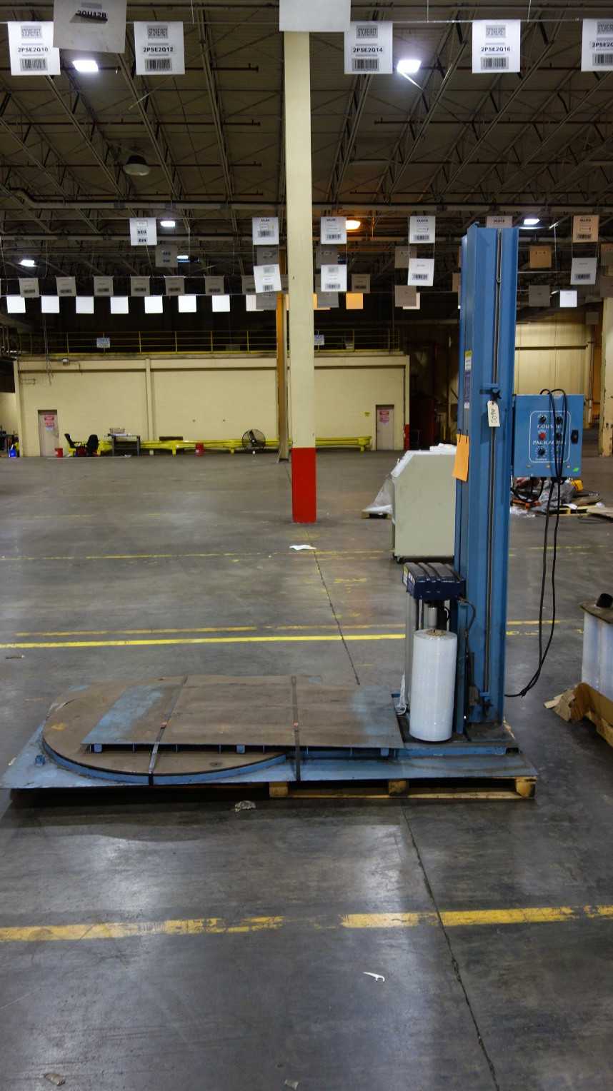 COUSINS PACKING LP2100 STRETCH WRAP PALLET WRAPPER MACHINE 115V-AC - PACKAGING