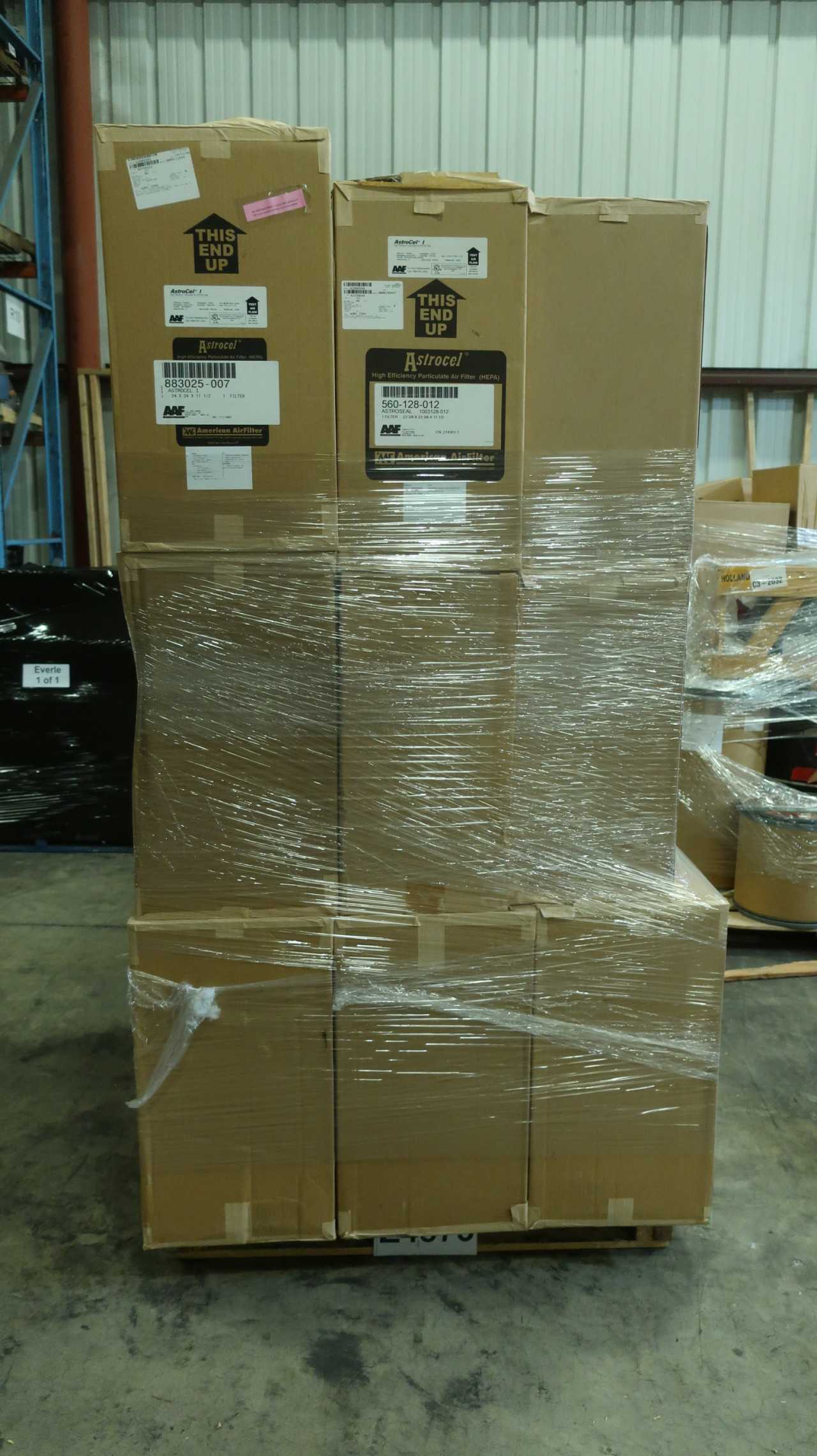 1 PALLET OF ASSORTED ASTROCEL AIR FILTERS - PROCESS EQUIPMENT