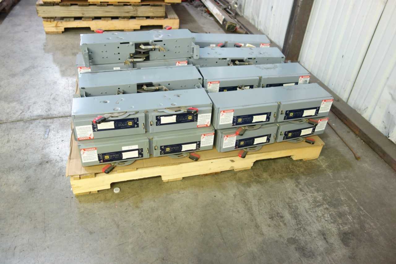 PALLET OF SQUARE D QMB221 FUSIBLE DISCONNECT SWITCHES - DISCONNECT SWITCHES