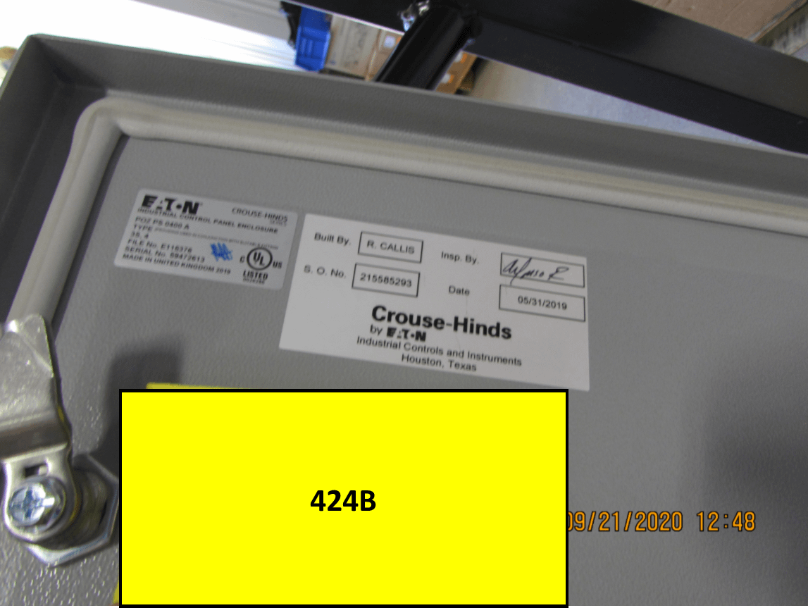 Eaton Industrial Control Panel Enclosure - ELECTRICAL COMPONENTS