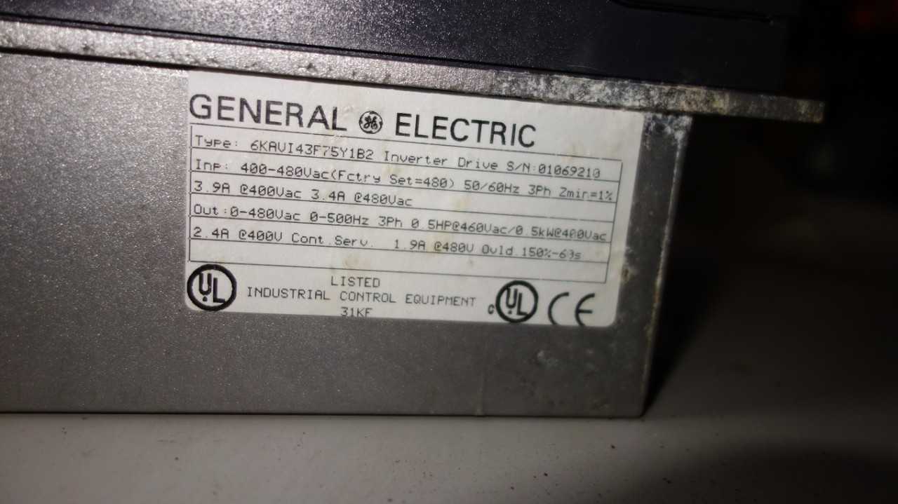 GE 6KAVI43F75Y1B2 AV-300I 0.5HP DRIVE - ELECTRIC MOTORS