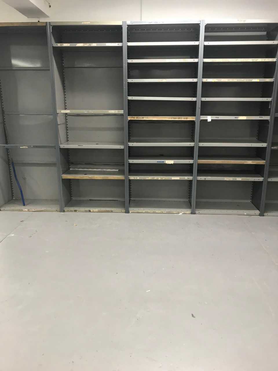 Lot of 8 - Metal Shelving Units - SHELVING