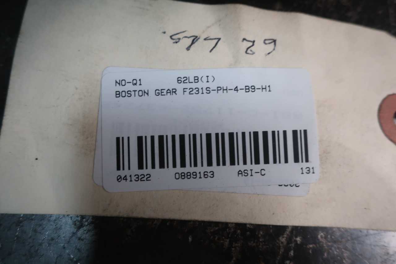 BOSTON GEAR F231S-PH-4-B9-H1 37MM 29MM INLINE GEAR REDUCER - GEAR REDUCERS