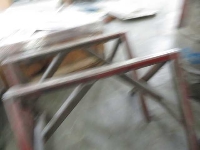 Steel saw horses, (4) LOT - MISCELLANEOUS