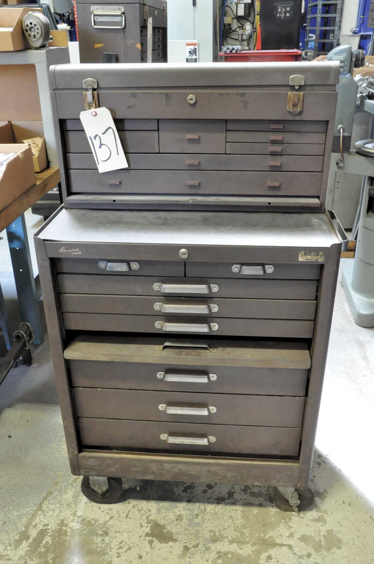 Kennedy 8-Drawer Flip Top Machinist's Tool Box with 8-Drawer Rolling Tool Chest - TOOL STORAGE
