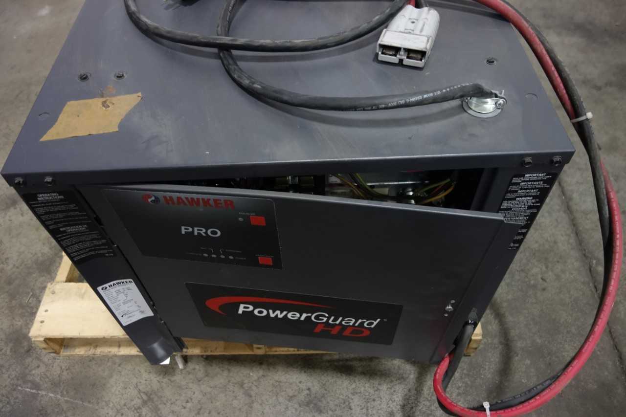 LOT OF 2 HAWKER POWER GAURD HD FORK LIFT BATTERY CHARGERS - ELECTRICAL COMPONENTS