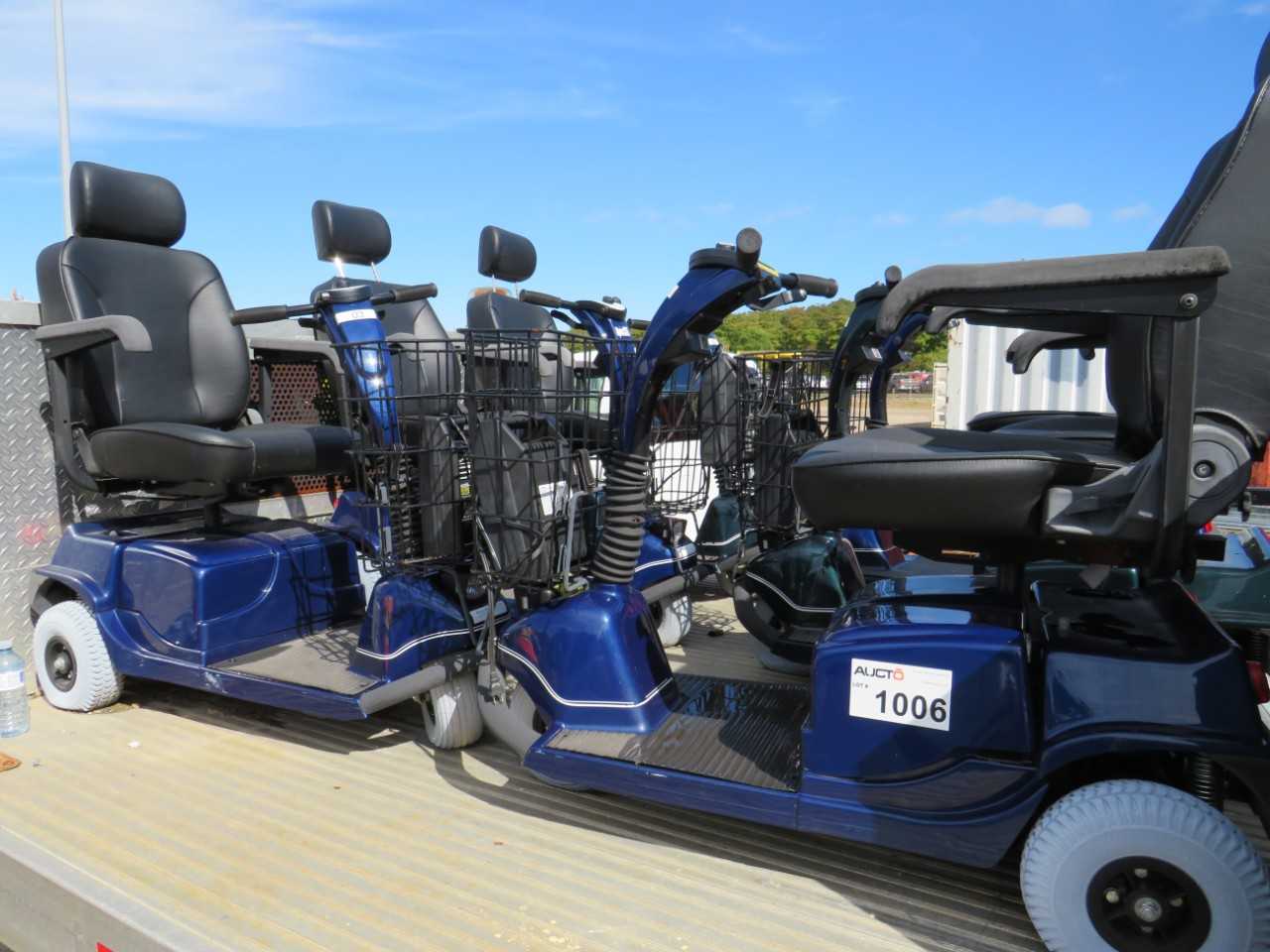 LOT OF 6 MOBILITY SCOOTERS WITH CHARGERS, FORTRESS, MODEL 2000FS - HYDRO EXCAVATOR TRUCKS