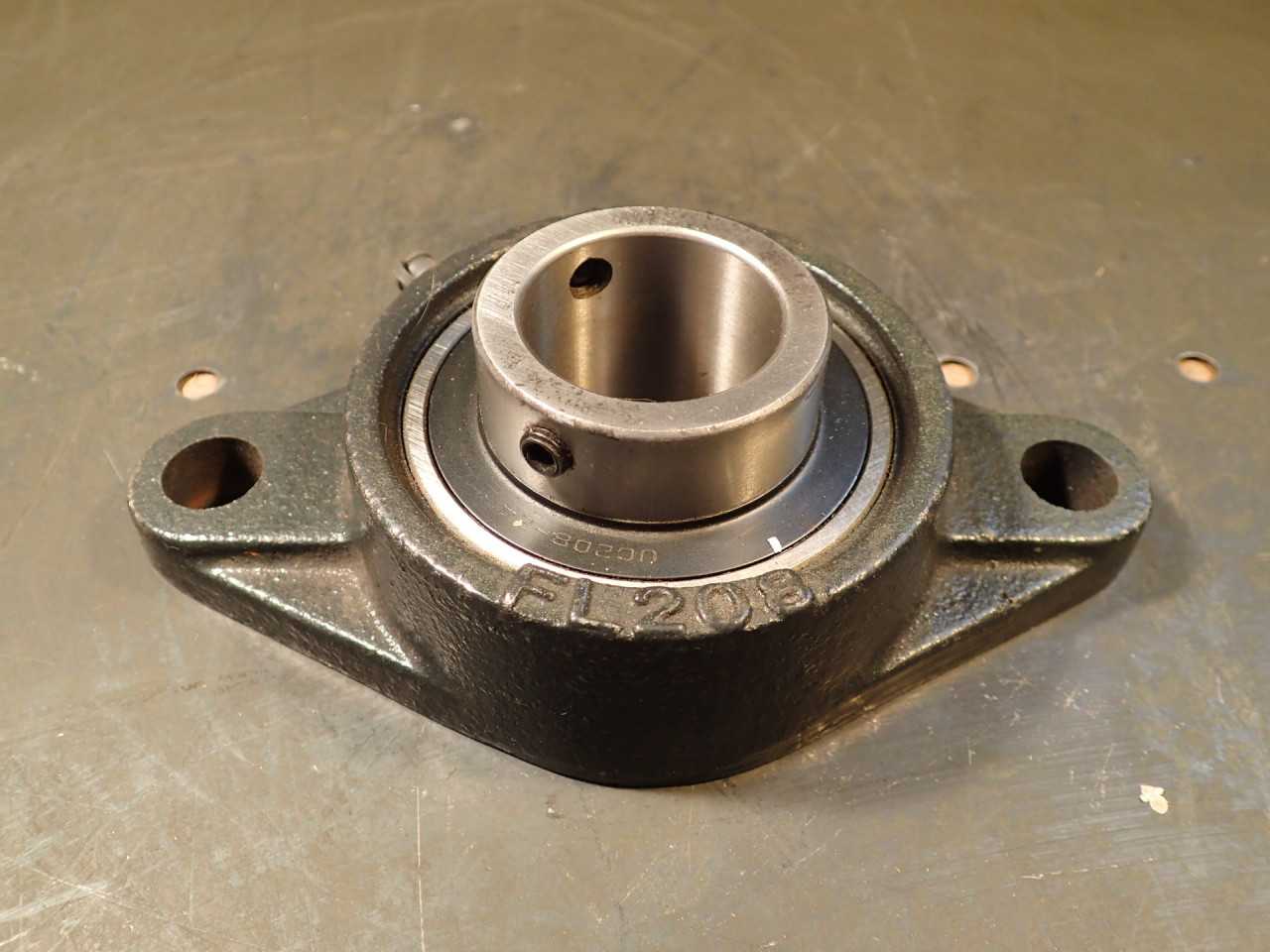 KML FL-208 UC208-24 2-Bolt Flange Mount Ball Bearing: 1-1/2" Bore - BEARINGS