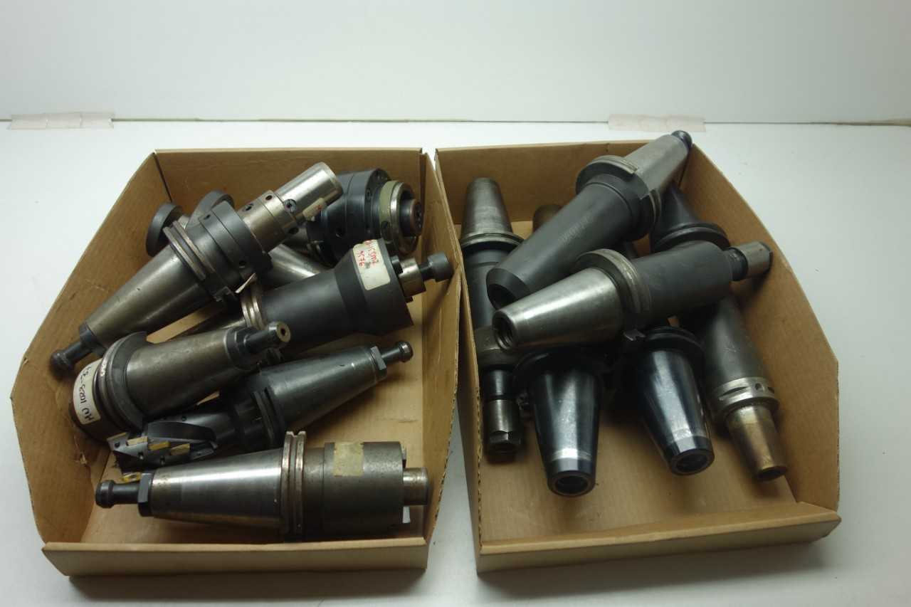 LOT OF ASSORTED CAT50 TOOL HOLDERS- PARLEC - ELECTRIC POWER TOOLS