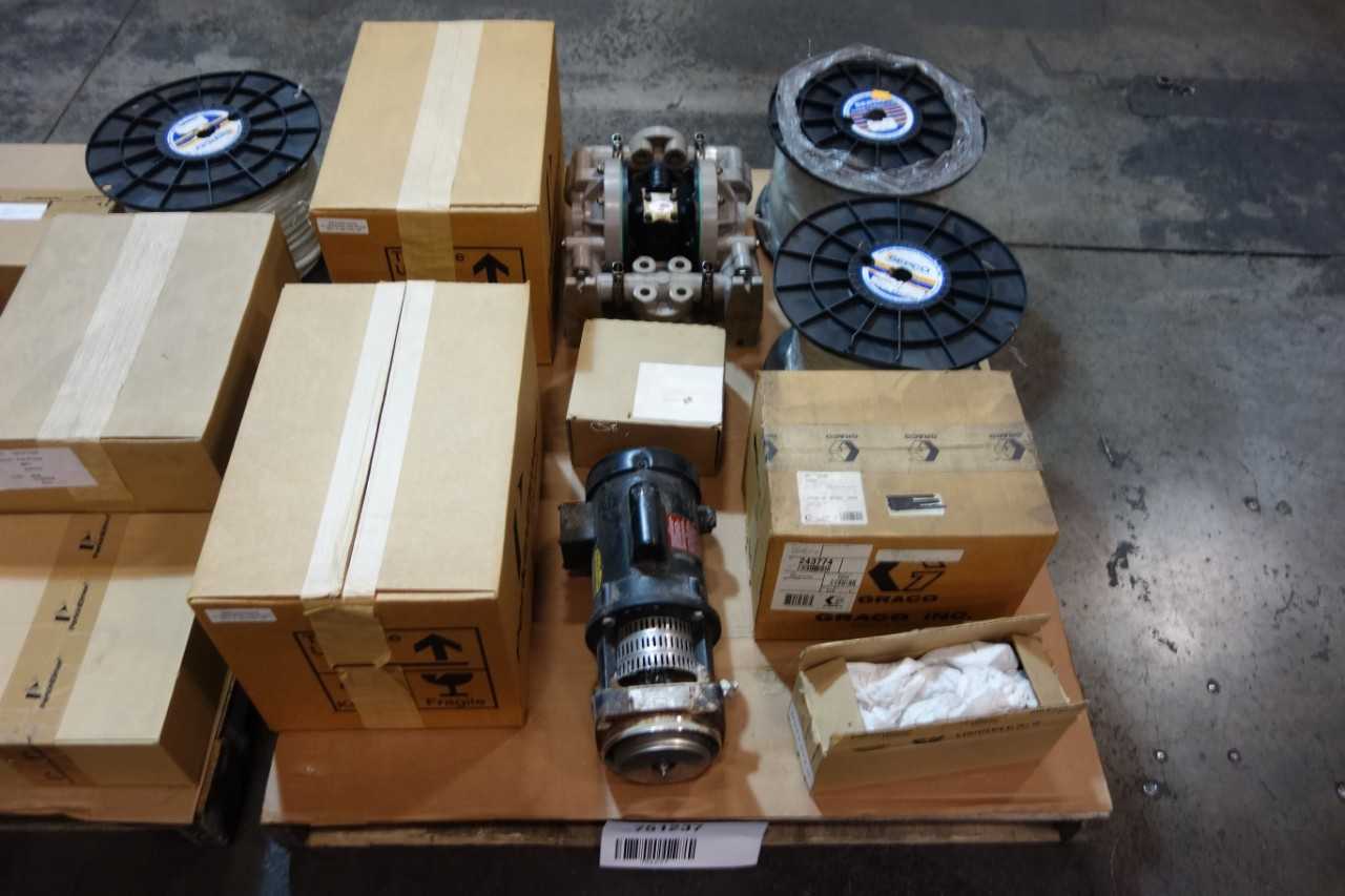 2 PALLETS OF ASSORTED PUMP PARTS, ACCESSORIES, COMPRESSION PACKING, DIAPHRAGM PUMPS - DIAPHRAGM PUMP