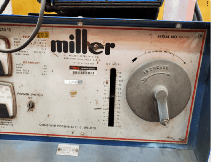 Miller CP 250TS 60 Series Welder - WELDING EQUIPMENT