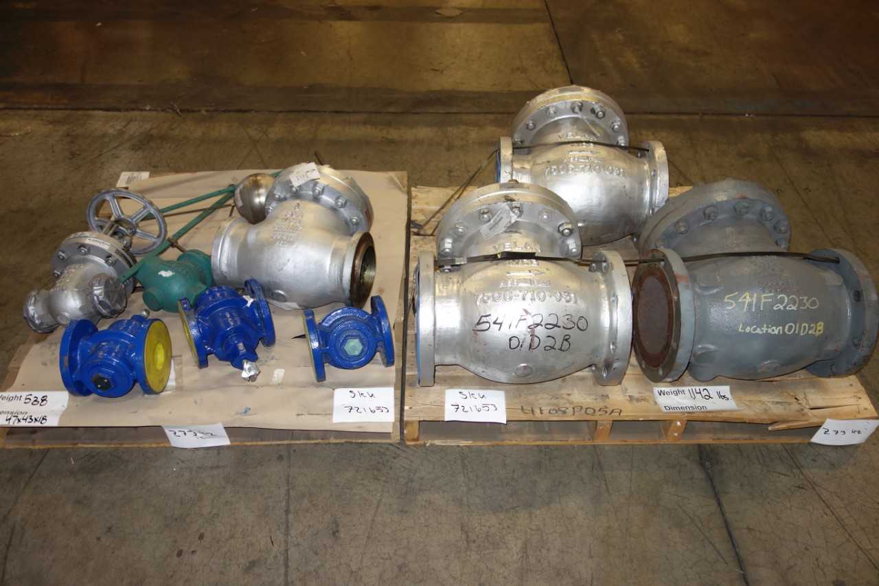 2 PALLETS OF ASSORTED VALVES- KECKLEY, HATTERSLEY, VELAN - VALVES