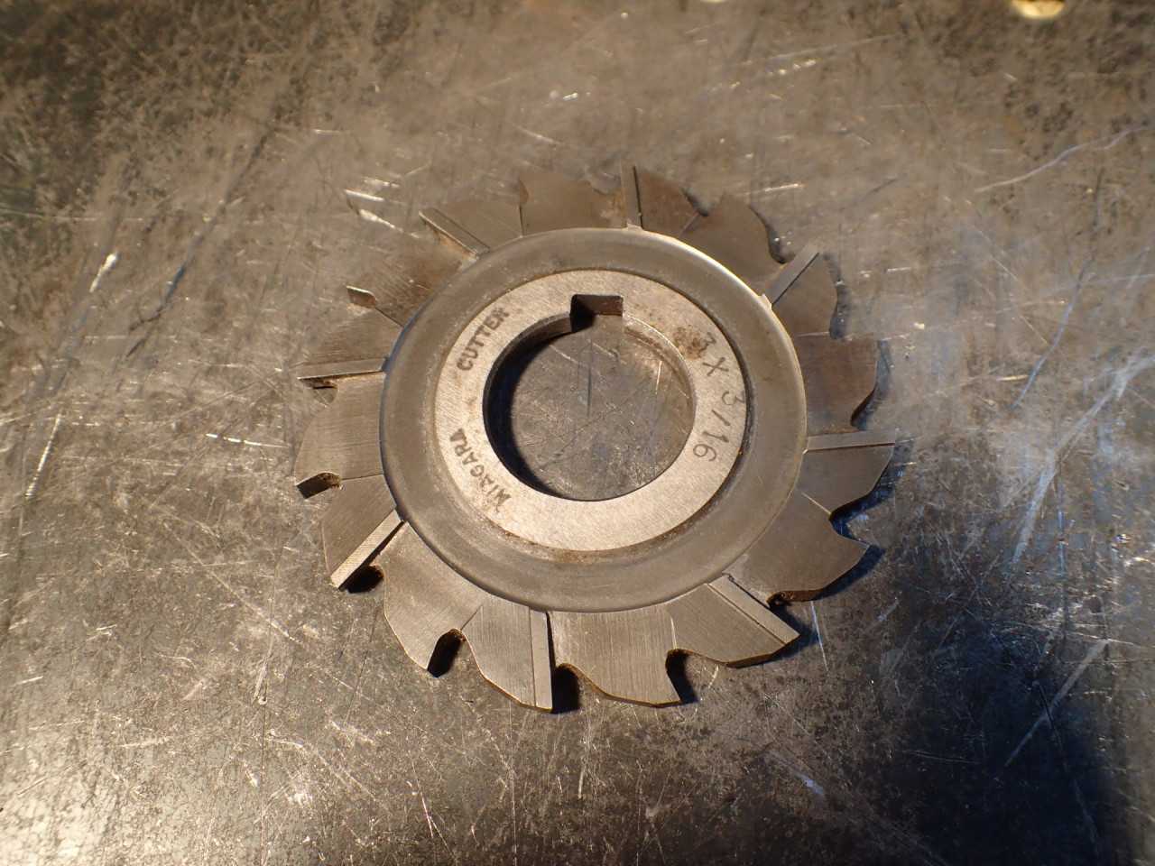 Niagara 3/16" x 3" Staggered Tooth Side Mill Horizontal Milling Cutter: 1" Arbor - MILLING TOOLS
