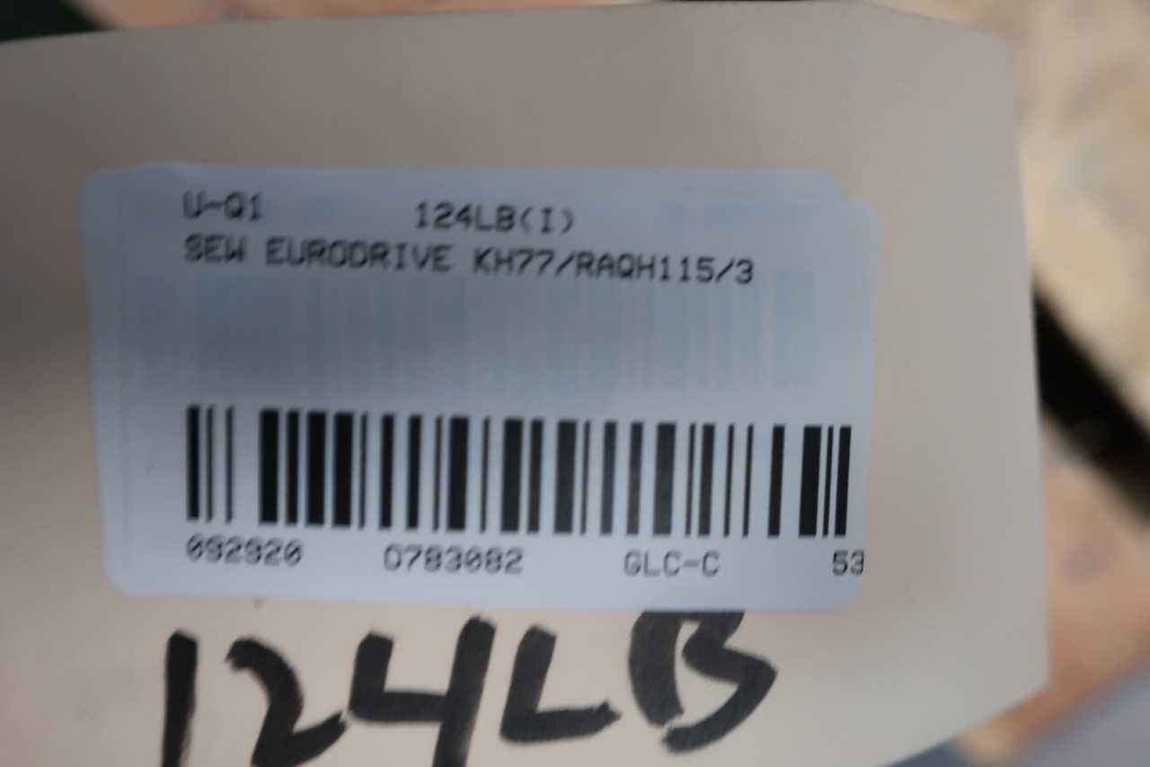 SEW EURODRIVE KH77/RAQH115/3 RIGHT ANGLE GEAR REDUCER 30.89:1 - GEAR REDUCERS