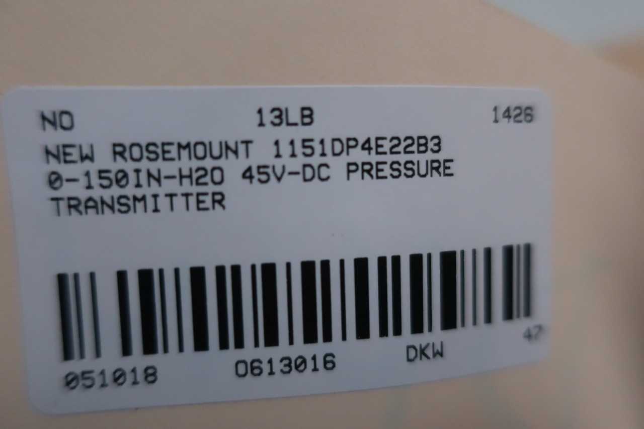 ROSEMOUNT 1151DP4E22B3 PRESSURE TRANSMITTER - INSTRUMENTATION