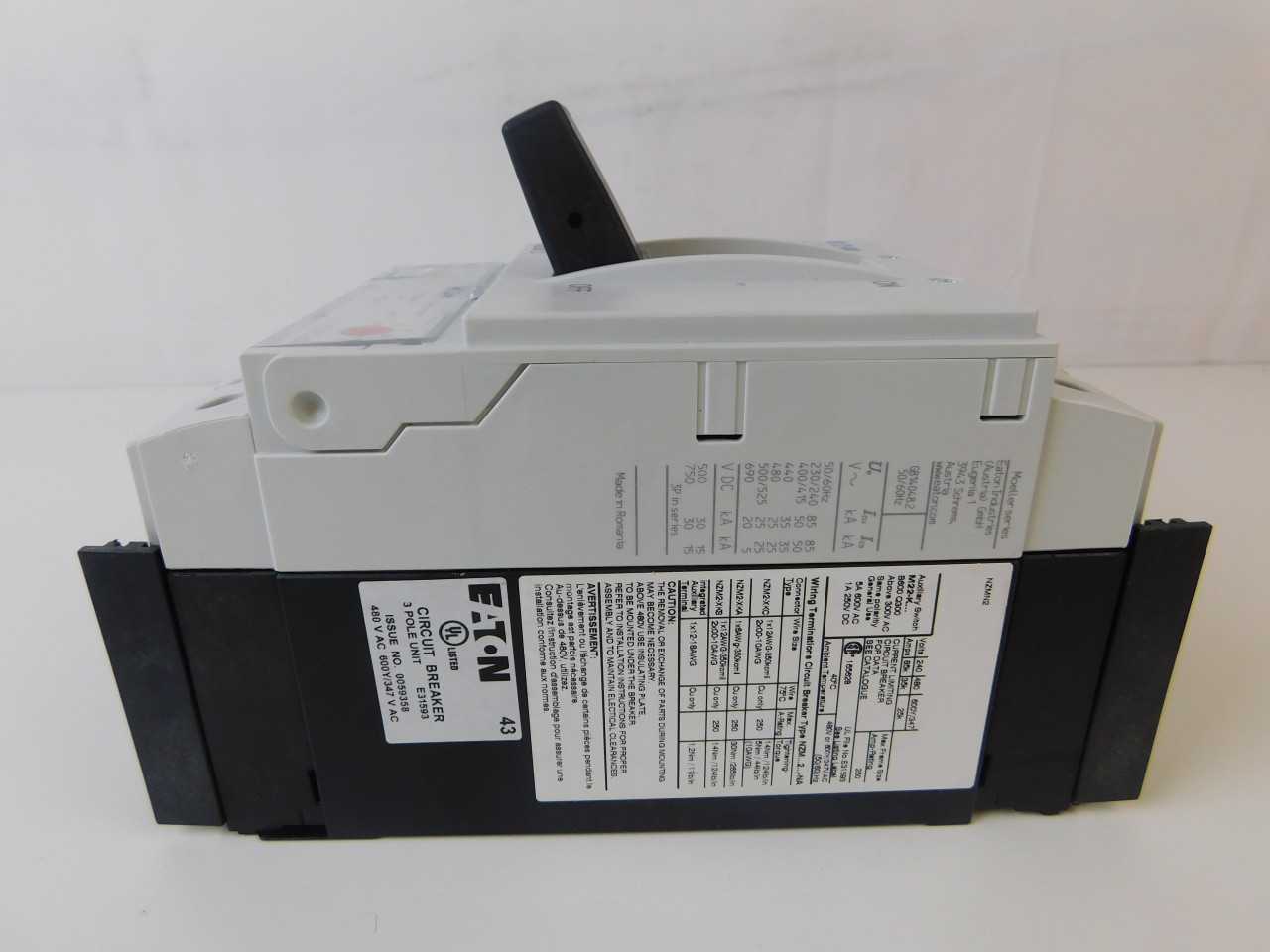 Quantity 2 of Eaton NZMN2-A63-BT-NA MCCB NZMN2 3P 63A - CIRCUIT BREAKERS