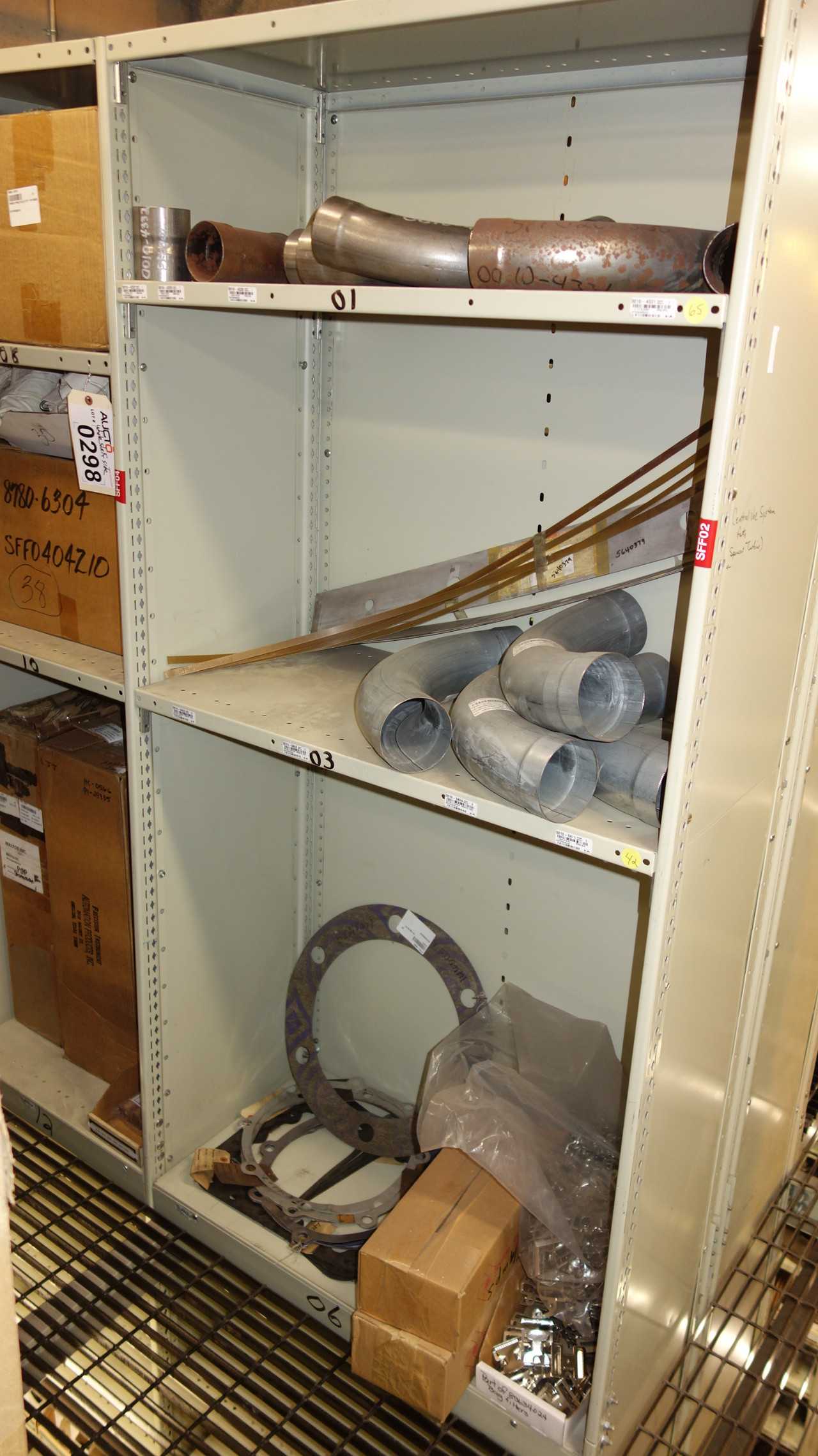 CONTENTS OF 3 SHELF COLUMNS, ASSORTED MRO - SHELVING