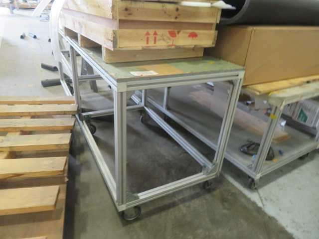Aluminum Cart on Wheels (3) Lot - MISCELLANEOUS