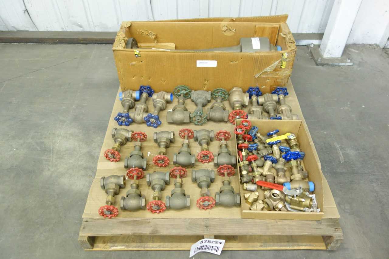PALLET OF BRONZE MANUAL VALVES - VALVES