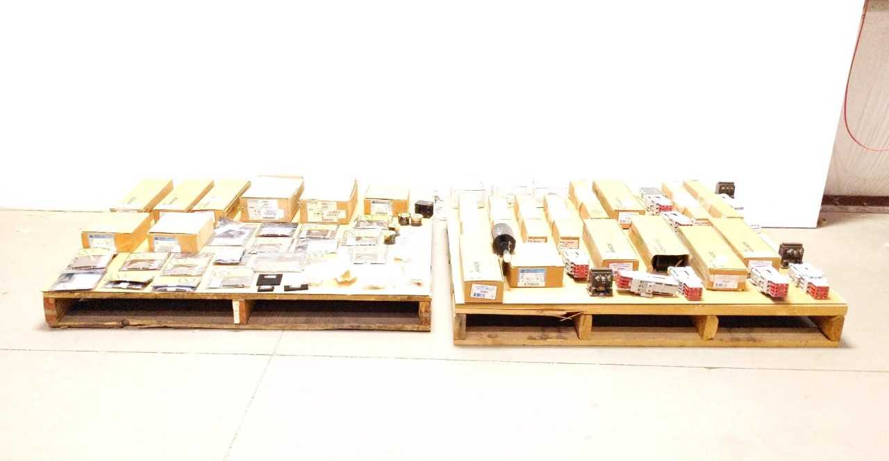 2 PALLETS OF ASSORTED ELECTRICAL PARTS - ELECTRICAL COMPONENTS 2 PALLETS OF ASSORTED ELECTRICAL PARTS - ELECTRICAL COMPONENTS