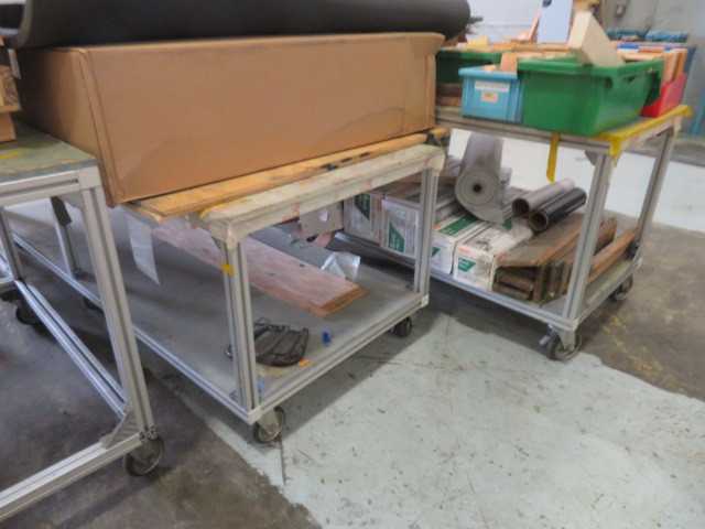 Aluminum Cart on Wheels (3) Lot - MISCELLANEOUS