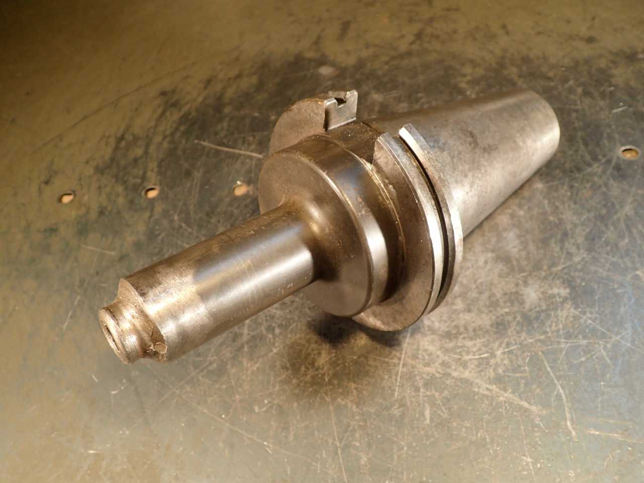 3/8" End Mill Tool Holder: 4-1/2" Projection, CAT-50 V-Flange Taper Shank - MACHINING ACCESSORIES & TOOLING
