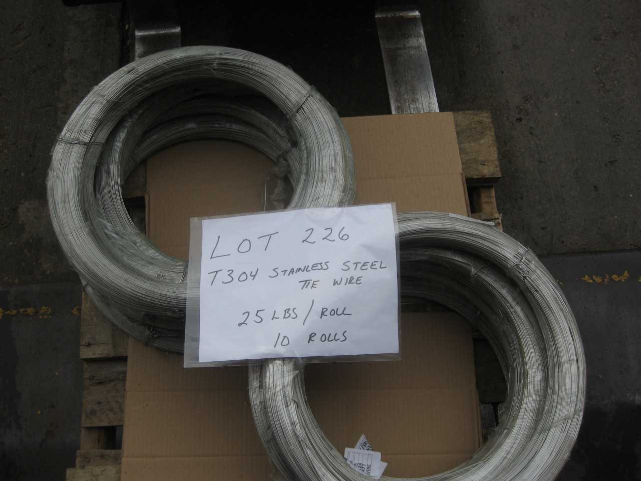 10 ROLLS OF 16 GAUGE STAINLESS TIE WIRE ( 25 LBS PER ROLL) - MACHINE TOOLING