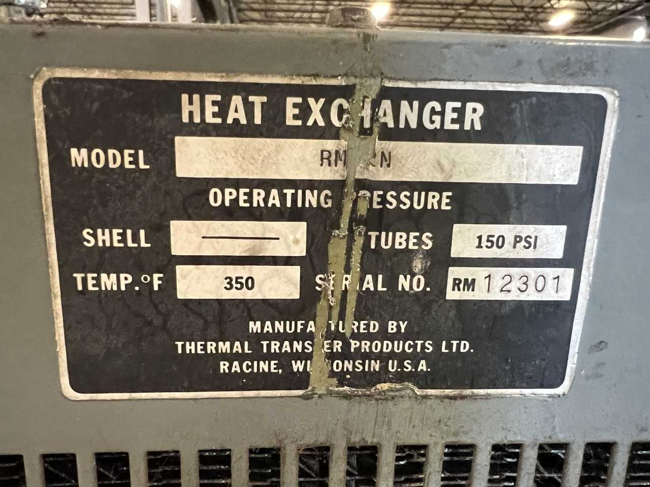 heat exhcnager unit model rmrn temp 350 f - HVAC EQUIPMENT