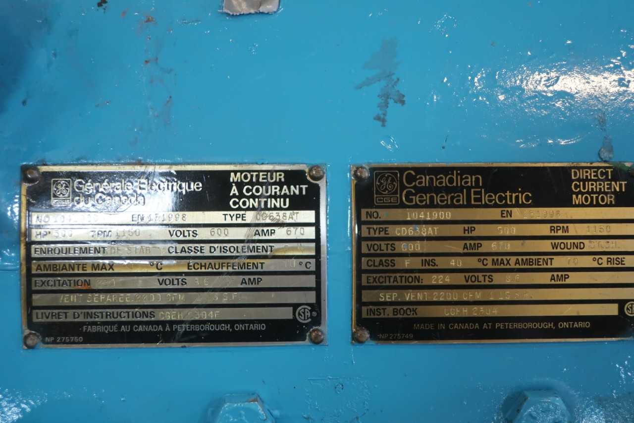 CANADIAN GENERAL ELECTRIC DC MOTORCD638AT - ELECTRIC MOTORS