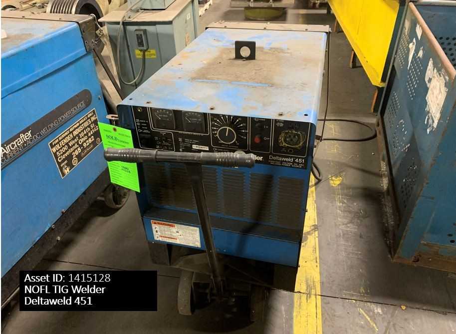 Miller TIG Welder Deltaweld 451 - WELDING EQUIPMENT