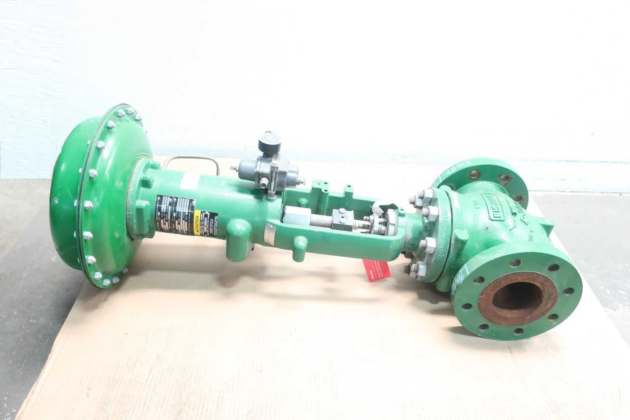 FISHER TYPE EZ PNEUMATIC TYPE 667 300 STEEL FLANGED 4IN CONTROL VALVE - CONTROL VALVE
