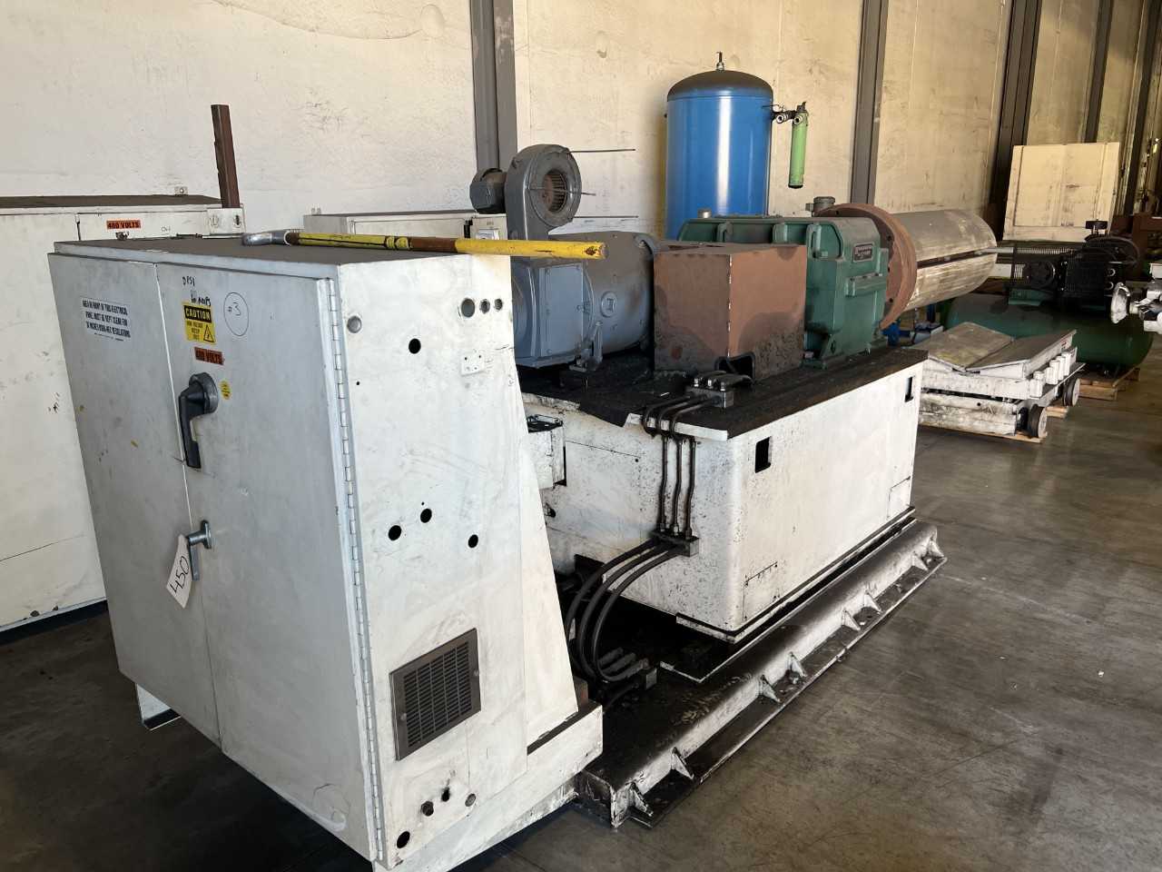 Ruesch machine company payoff unit with general electric motor 30 Hp - PROCESS EQUIPMENT