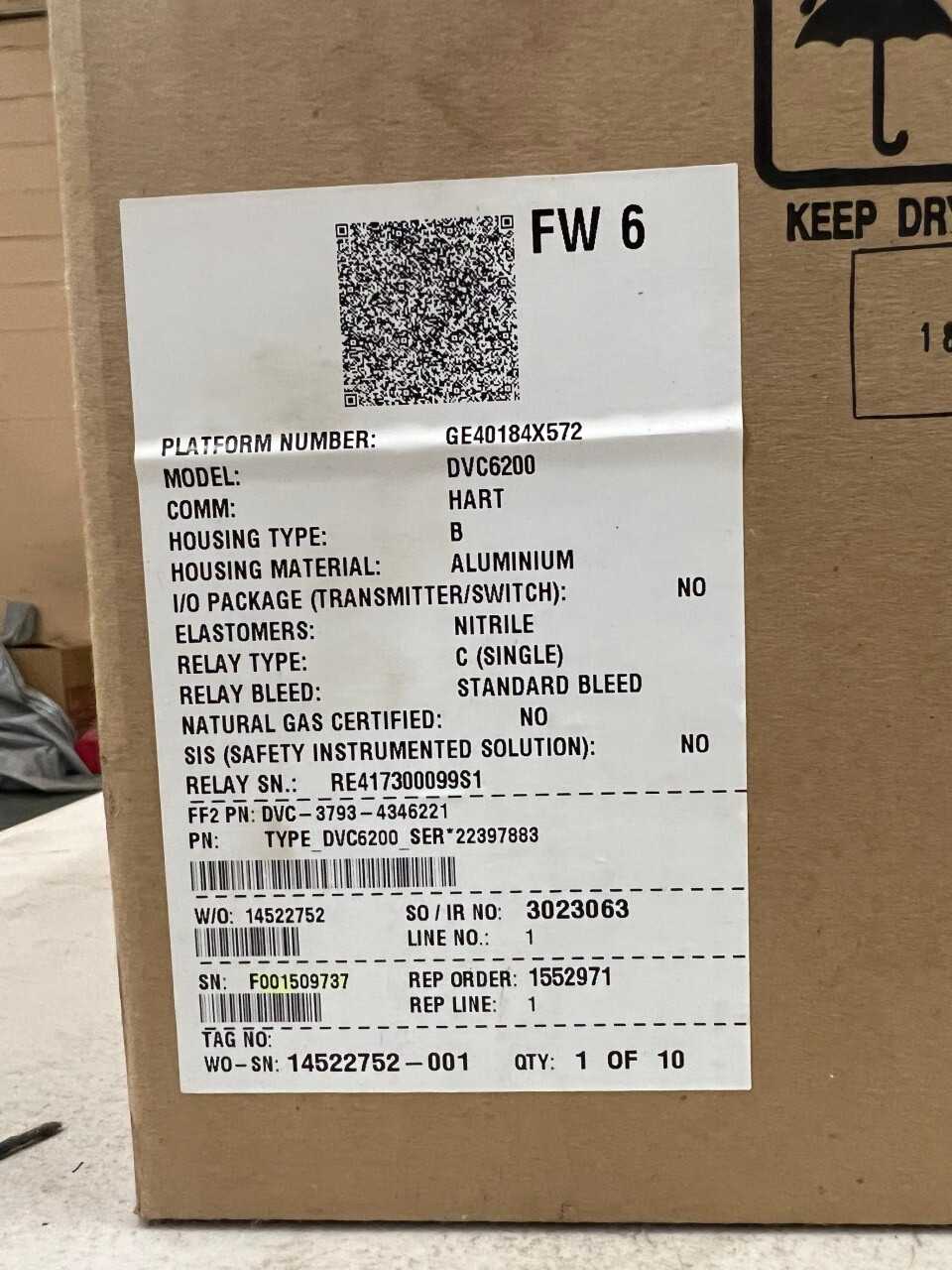 Fisher DVC6200HW2 valve positioner - VALVES