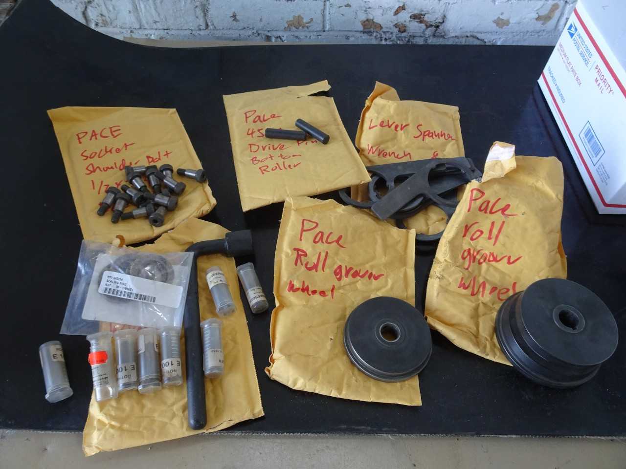PACE ROLL GROOVER PARTS - MACHINING EQUIPMENT