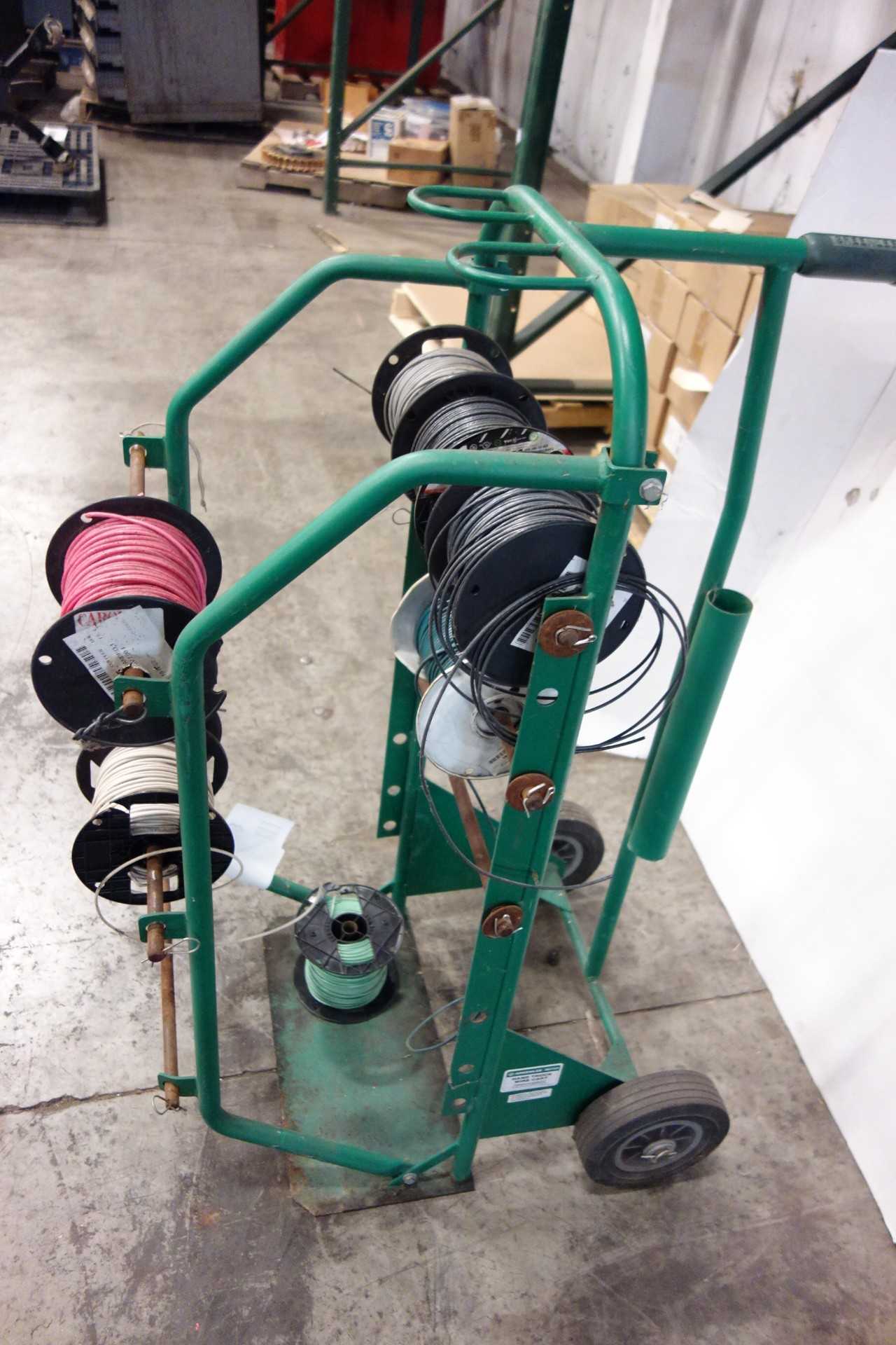 GREENLEE HAND TRUCK WIRE CART WITH ASSORTED WIRE - ROLLING CARTS