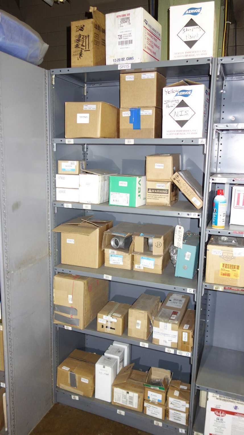CONTENTS OF SHELF COLUMN, ASSORTED ELECTRICAL MRO - ELECTRICAL COMPONENTS