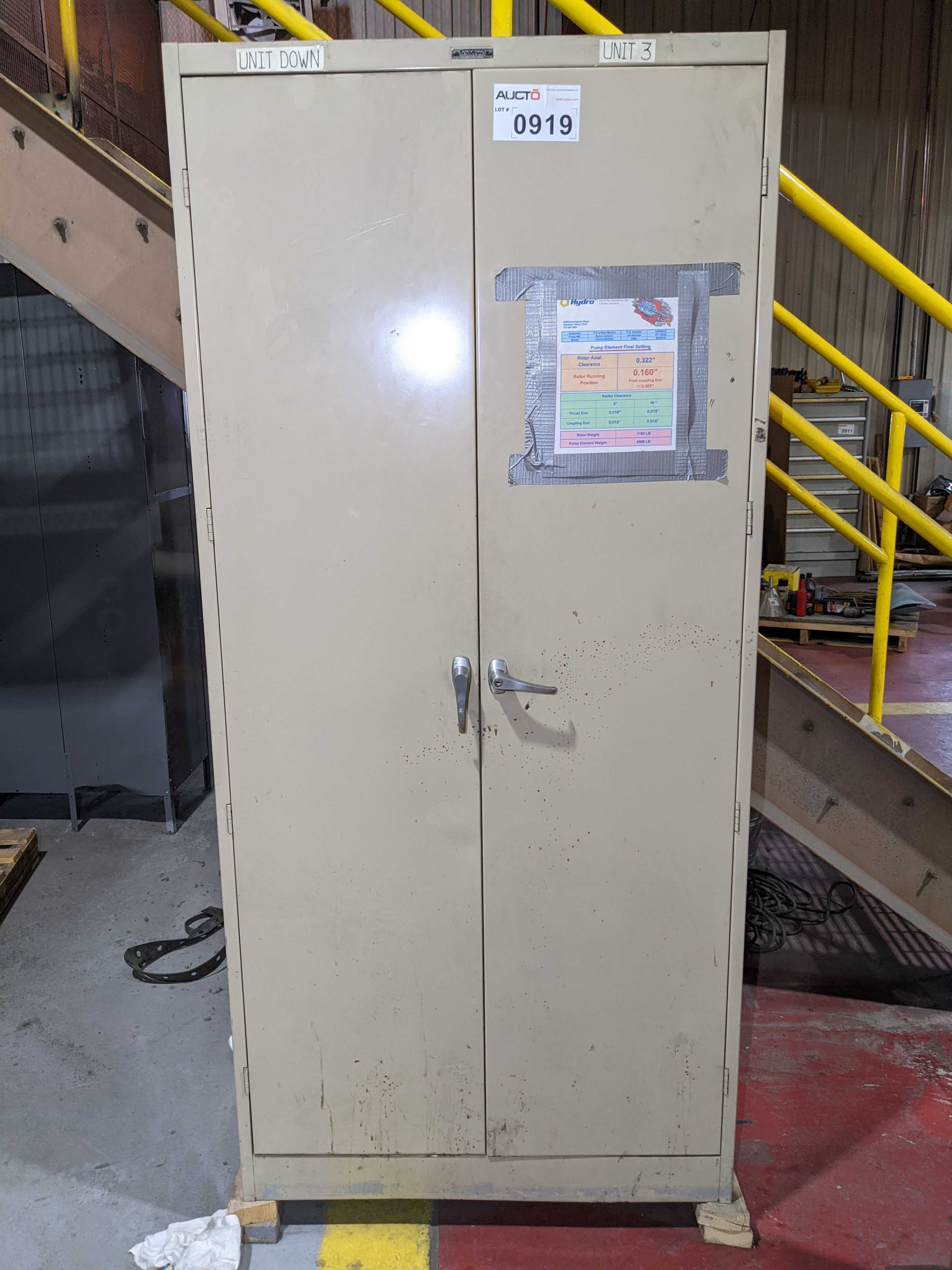 CABINET AND CONTENTS - INDUSTRIAL PARTS