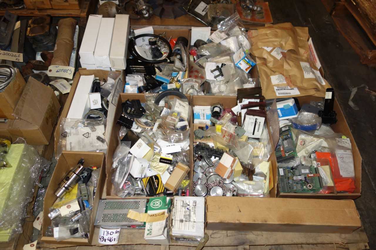 8 PALLETS OF ASSORTED INDUSTRIAL SURPLUS - ELECTRICAL COMPONENTS