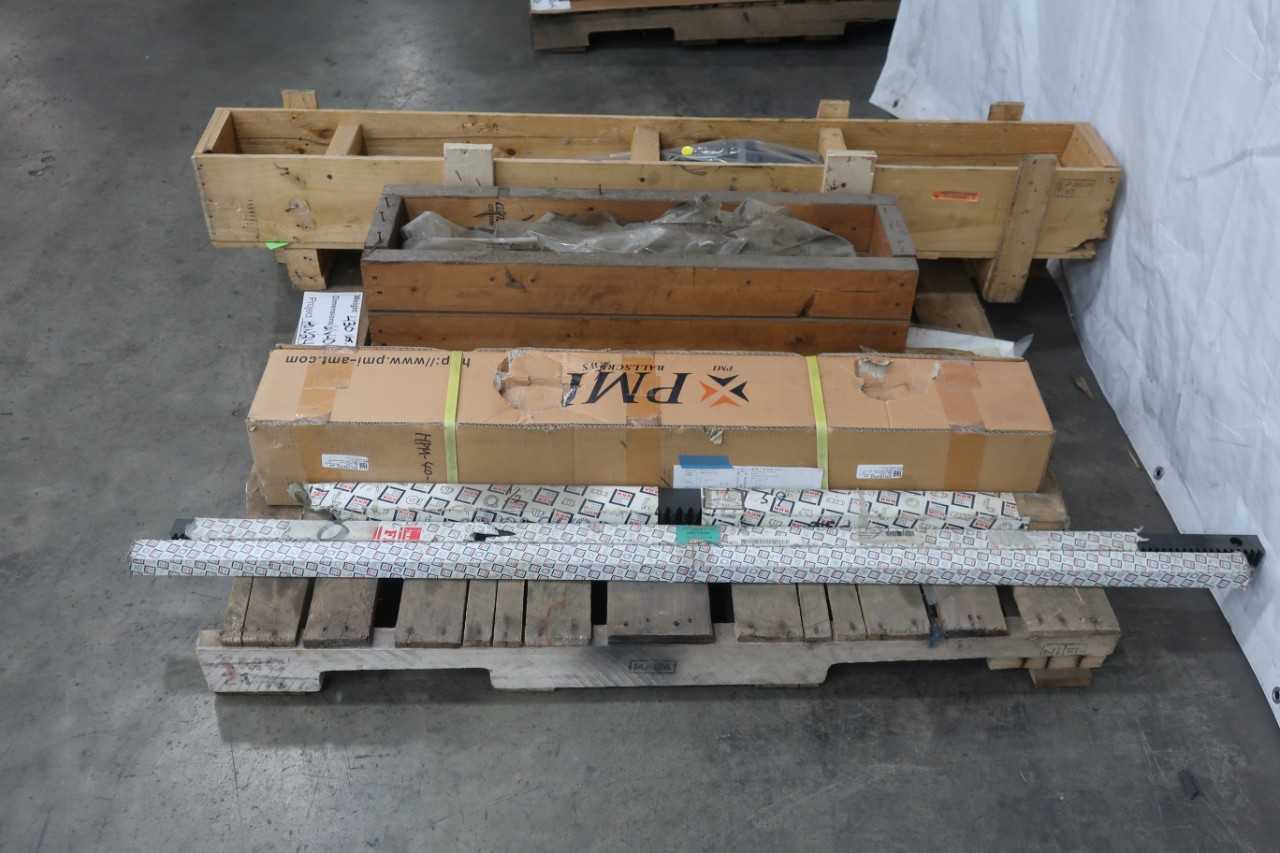 PALLET OF ASSORTED BALLSCREW ASSEMBLIES AND GEAR RACKS - PALLET RACKING