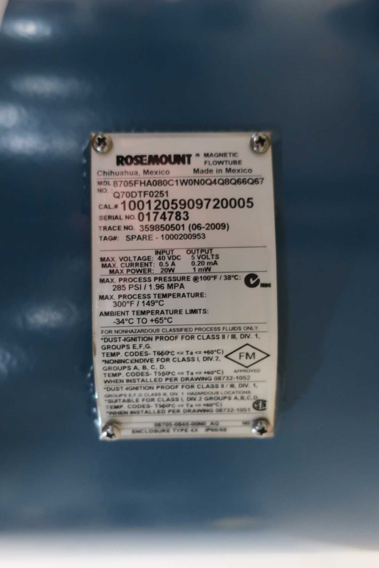 NEW ROSEMOUNT 8705FHA080C1W0N0Q4Q8Q66Q67Q70DTF0251 150 8IN FLOW TUBE - FLOW METER