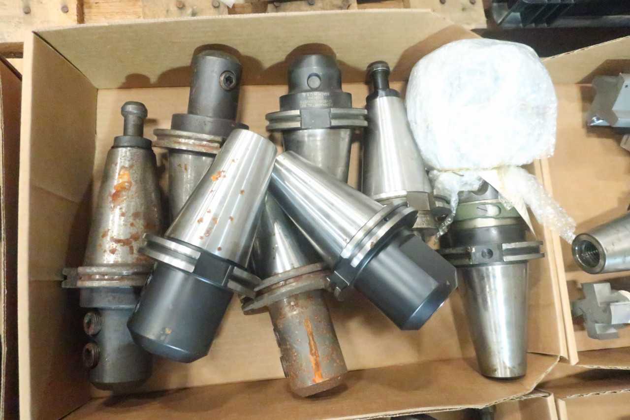 LOT OF ASSORTED CAT50 TOOL HOLDERS - ELECTRIC POWER TOOLS