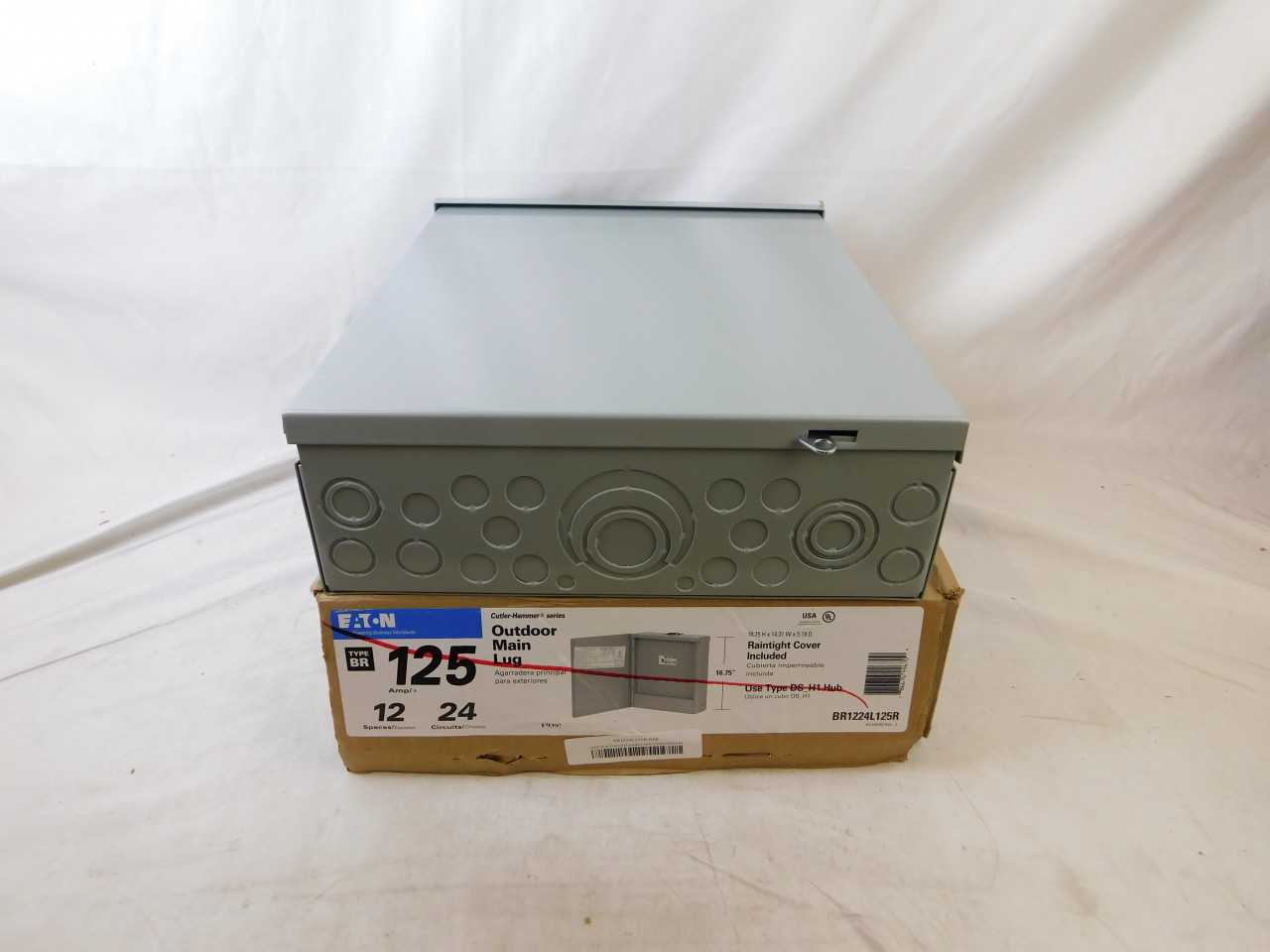 Quantity of 2 New Surplus Eaton BR1224L125R Main Lug Panel Type BR 125A 120V - ELECTRICAL COMPONENTS