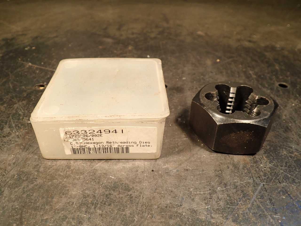 1-8" NC Hexagon Rethreading Die for Carbon Steel 1-13/16" Across Flats - HOLEMAKING TOOLS