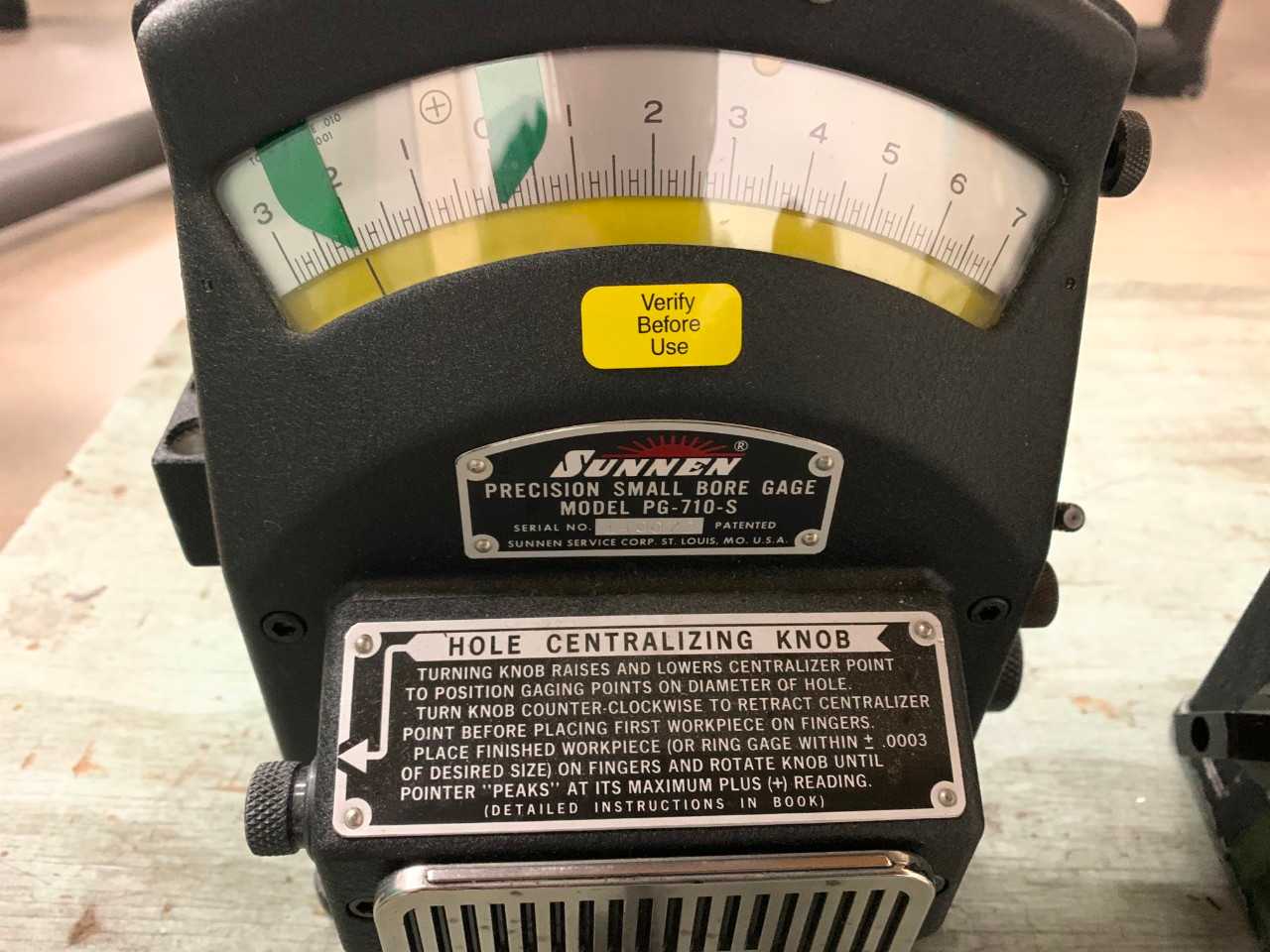 Sunnen Precision Small Bore Gage - ELECTRIC POWER TOOLS