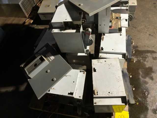 Bulk Lot of Allen Bradley & Cutler Hammer MCC Buckets & Doors, Motor Control Centers - QTY 33 Pieces on 2 Pallets - INDUSTRIAL PARTS