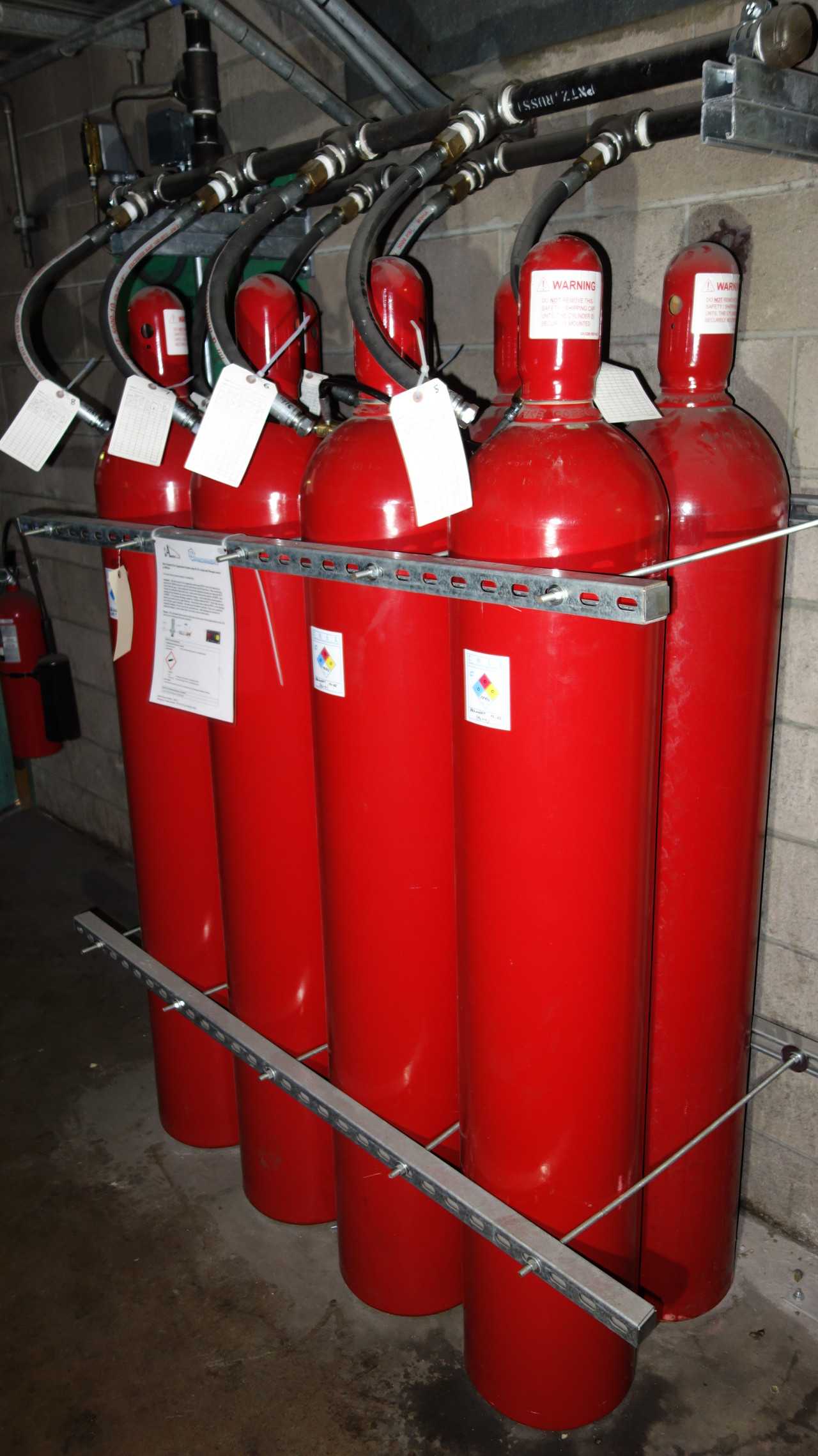 LOT OF 8 FIKE PROINERT2 IG-55 FIRE SUPPRESSION TANKS - SAFETY EQUIPMENT