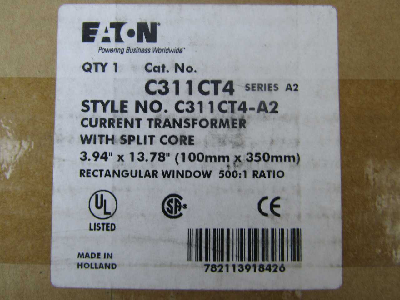 Quantity of 1x C311CT4 Transformers - CONTROL TRANSFORMERS Quantity of 1x C311CT4 Transformers - CONTROL TRANSFORMERS